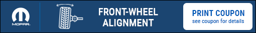Front-Wheel Alignment Offer - click here
