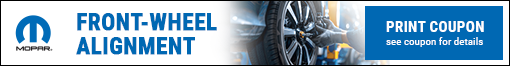 Front-Wheel Alignment Offer - click here